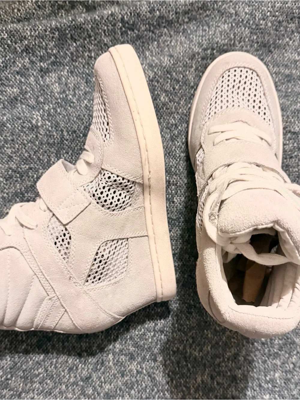 Ash Women's Suede Wedge Sneakers